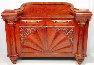 quervelle-sideboard Flamed mahogany Federal sideboard (circa 1820, attributed to Anthony Quervelle).