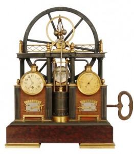 steam-engine A French industrial steam engine clock that will be up for auction at Fontaine’s Auction Gallery on May 30-31.