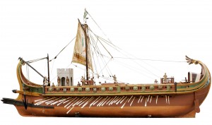 ben-hur-boat Scale model Ben-Hur boat, inspired by the movie from the 1960s, complete with motorized oars.