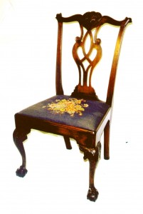 chip-chair A Philadelphia chair circa 1776 shows the rococo changes Chippendale made to the basic Queen Anne chair.