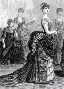 dress5 High bustle and crimped waist of the 1880s.