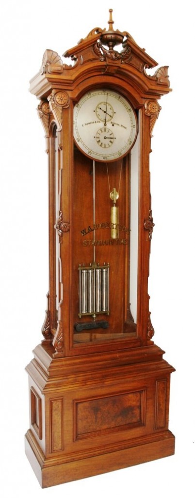 e-howard-61 The top lot from the Fontaine’s Auction Gallery two-day clock & watch auction was this E. Howard & Co. #61 astronomical floor standing regulator clock, which sold for $161,000 (including a 15-percent buyer’s premium).