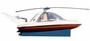 heli-bout A one-of-a-kind prototype of a Heli-Bout, a helicopter-boat hybrid designed and made in 1960.