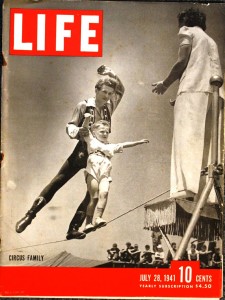 life-hubert-castle Life” Magazine, July 28, 1941 – “Wire Walker Hubert Castle and family.”