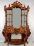 rosewood-etagere Rosewood marble-top étagère, double-stack, attributed to Daniel Pabst, circa 1855 ($13,750).