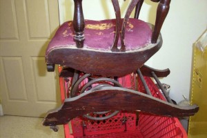 schram This type coil spring rocker was patented in 1897 by a man named A.H. Schram of Sheboygan, Wis.
