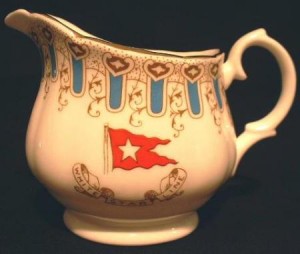 titaniccreamer A cream in the patterns (Wisteria) used on White Star Line vessels, including the Titanic.
