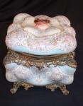 wave-crest Beautiful Victorian Wave Crest porcelain jewelry box with bronze mounting, 7 inches tall ($2,420).