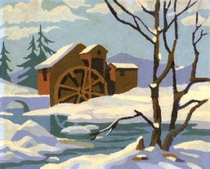 paint-by-numbers-ii A 1950s-era paint-by-numbers painting. There are those who collect paint-by-numbers, but it is done by only a dedicated few.