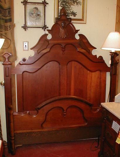 ren-rev-bed The tag says “200-year-old, hand-carved Renaissance Revival bed...” Renaissance Revival was mid-19th century. It has another 50 years to go before it could be 200 years old, and most RR furniture was factory made, not hand carved.