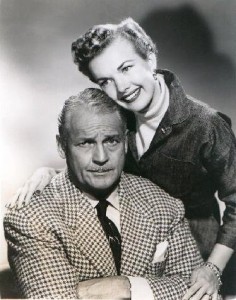 vintage-television-my-little-margie-press-release-photo An NBC press release photo of Gale Storm and Charles Farrell from “My Little Margie.”