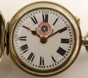 1896-expo-watch-2 The face of a Georges Frederic Roskopf watch.