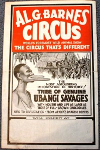 al-g-barnes-circus Notice the blank area on the bottom of this Al G. Barnes four-page courier. The printed text says: Will Exhibit At. The blank area is available to print the show day, date and location. It's value is about $25.