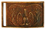 belt-buckle Confederate States of America belt buckle, once worn by a rebel soldier.