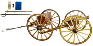 cannon-limber-set A historic cannon and limber set with sword, book, ribbon and medal, will be available at he Aug, 15-16 sale..