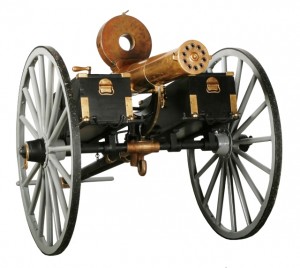gatling-gun This Gatling gun is expected to bring $150,000-$250,000 at the Civil War, Firearms & Militaria at Fontaine’s Auction Gallery the weekend of Aug. 15-16. A second Gatling gun will also be sold that weekend.