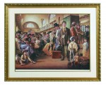 immigration-print Framed lithographic print titled “Pillars of a Nation.”