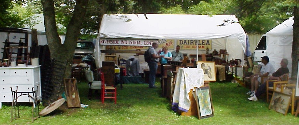madison-bouckville-show-3 One of the tensts set up at last weekend's Madison-Bouckville Outdoor Antiques Show in upstate New York.