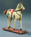 papier-mache-horse Antique and papier-mache and wood horse.