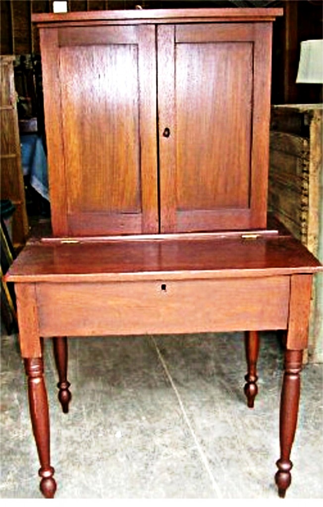 plantation-desk This plantation desk, in excellent condition, will be among the items to cross the block at an auction to be conducted by Jay & Wilma’s Local Estates on Sept. 12, 2009.