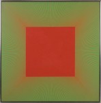 Anuszkiewicz One of two paintings by Richard Anuskziewicz sold at the event, including “Soft Cover Vermilion,” ($25,300).