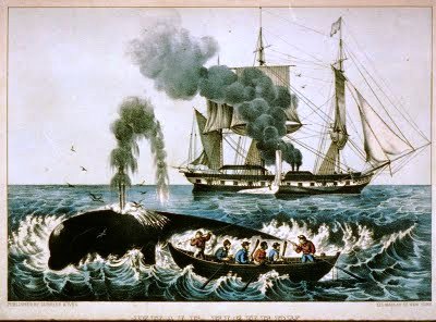 Attacking a Right Whale Currier & Ives lithograph “Attacking a Right Whale.”