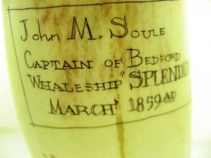 Image #5 - Bedford 1859 Forgers nearly always scribed text and dates onto whale teeth to increase their value.