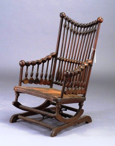 hunzingerrocker An example of George Hunzinger's (1835-1898) "Lollypop Chair."