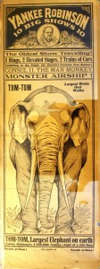 yankee-robinson-a Two sides of this Yankee Robinson feature Tom Tom, the Largest Elephant on Earth, Consul II the Man Monkey, and many other attractions.