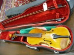 Antique violins One lot comprising two nice old violins was a surprise hit of the sale, rising to $3,100.