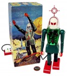 Electric Robot A battery-operated remote-control 1964 Dux-Astroman Electric Robot, mint in the box.
