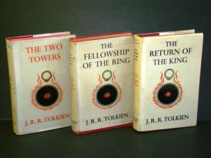 Lord of the Rings Three-volume set of the Lord of the Rings trilogy, one book signed by author J.R.R. Tolkein, sold for $14,600.