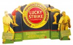 Lucky Strike This rare Lucky Strike three-dimensional die-cut quad-fold store window cardboard display sold for $6,325.