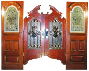 Saloon doors Solid mahogany swinging saloon doors, also by Brunswick, Balke & Collender Co., brought $77,000, another record.