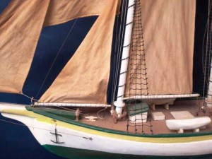 blogpondmodel1 Many models had true life details as seen in this deck shot of the schooner.