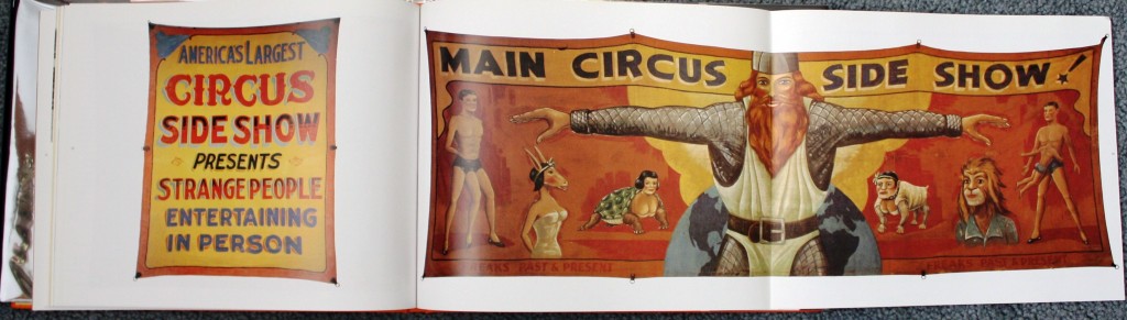 freaksgeeksetc Freaks, Geeks & Strange Girls,” by Randy Johnson, Jim Secreto and Teddy Varndell, has dozens of illustrations of the colorful side-show banners. Many are full-page illustrations with several fold-out pages. It comes in paperback and hardback and sells for $25 to $35.