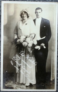 giantcouple Gottlieb and Alfreda Fischer were billed as the only married giant couple and appeared in the Ringling Bros. and Barnum & Bailey sideshow. This is a real photo postcard and is valued at $30 to $50.