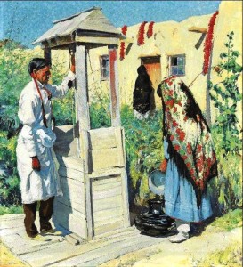 A Pueblo Well Scene A Pueblo Well Scene” by Walter Ufer (estimate: $1.5-2.5 million) was commissioned by Oscar F. Mayer, who was an early supporter of Ufer’s talents.