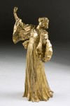 Agathon Leonard Gilt bronze dancer by Agathon Leonard (Fr., 1841-1923). inscribed by the artist, is estimated to bring in $15,000 to $25,000.