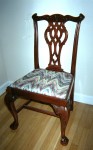 Chippendale repro This is a reproduction of a Chippendale chair, circa 1940. Chippendale has been continuously copied through the years to the point where they are not indicative of age