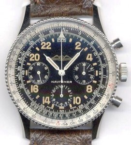 Cosmo1 The Breitling Navitimer “Cosmonaute” with its black dial.