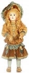 Jumeau doll Beautiful 29 ½ inch Tete Jumeau French closed-mouth doll with ornate costume and matching hat.