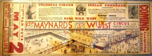 Ken Maynard - B The reverse of the Ken Maynard’s Diamond K Ranch Wild West Circus and Indian Congress. This herald is valued at $50-$75.