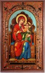 Magliocchi Original paint on board work by up-and-coming artist Teofilo Magliocchi, titled “Madonna and Child.”