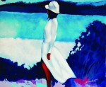 Nicola Simbari Signed serigraph by Italian-born artist Nicola Simbari (b. 1929), titled “White Dress” is expected to bring in an estimated $700 to $1,000.
