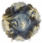 R S Prussia Wonderful 15 ½-inch R.S. Prussia carnation mold centerpiece bowl, cobalt blue, great condition.
