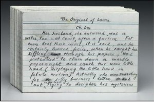 The Original of Laura Vladimir Nabokov’s final, unfinished novel, “The Original of Laura,” written meticulously on 138 index cards, is estimated to sell for between $400,000 and $600,000.