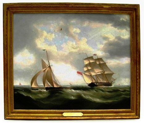 Thomas Buttersworth Glasgow & Cutter Scout,” one of two original marine oil paintings by Thomas Buttersworth (Br., 1768-1842), sold for a combined $33,925 at auction on Oct. 21, 2009.