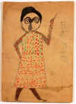 Traylor Paint and graphite on cardboard work by Bill Traylor, titled “Mexican Woman,” 100% original.