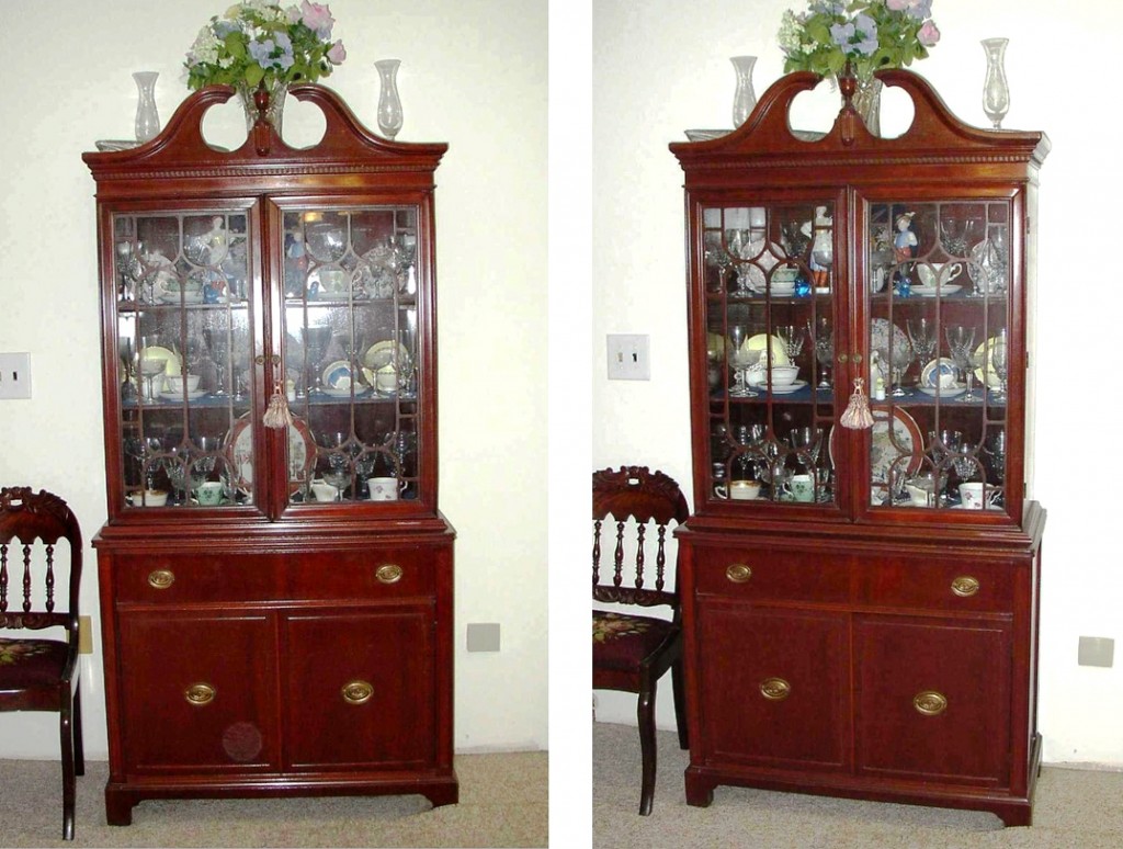chinacomp The photo on the left was taken from straight ahead and the flash bounced right back. When taken at a slight angle there is no glare from the flash.